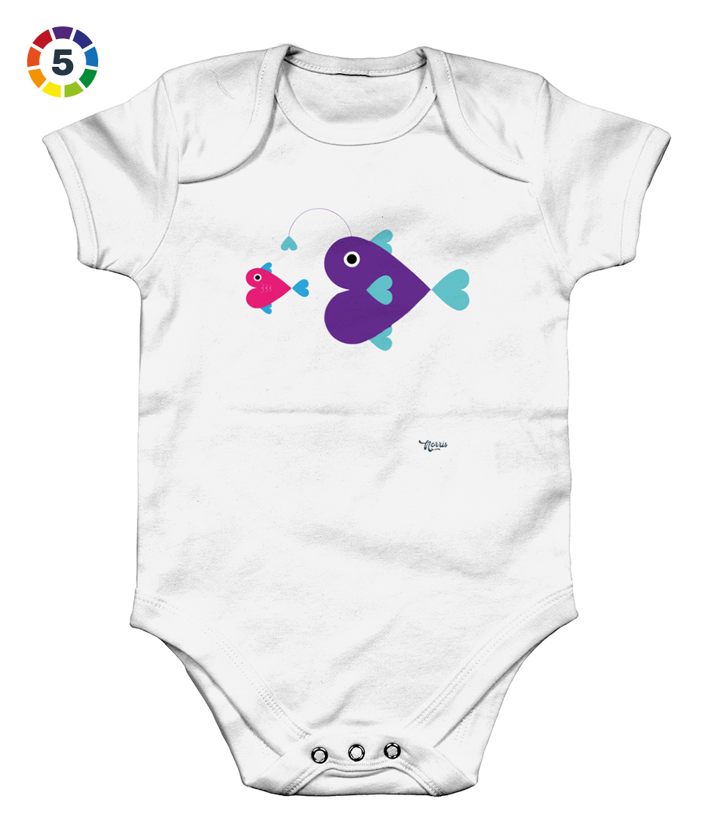 Angler Fish Baby Grow White
